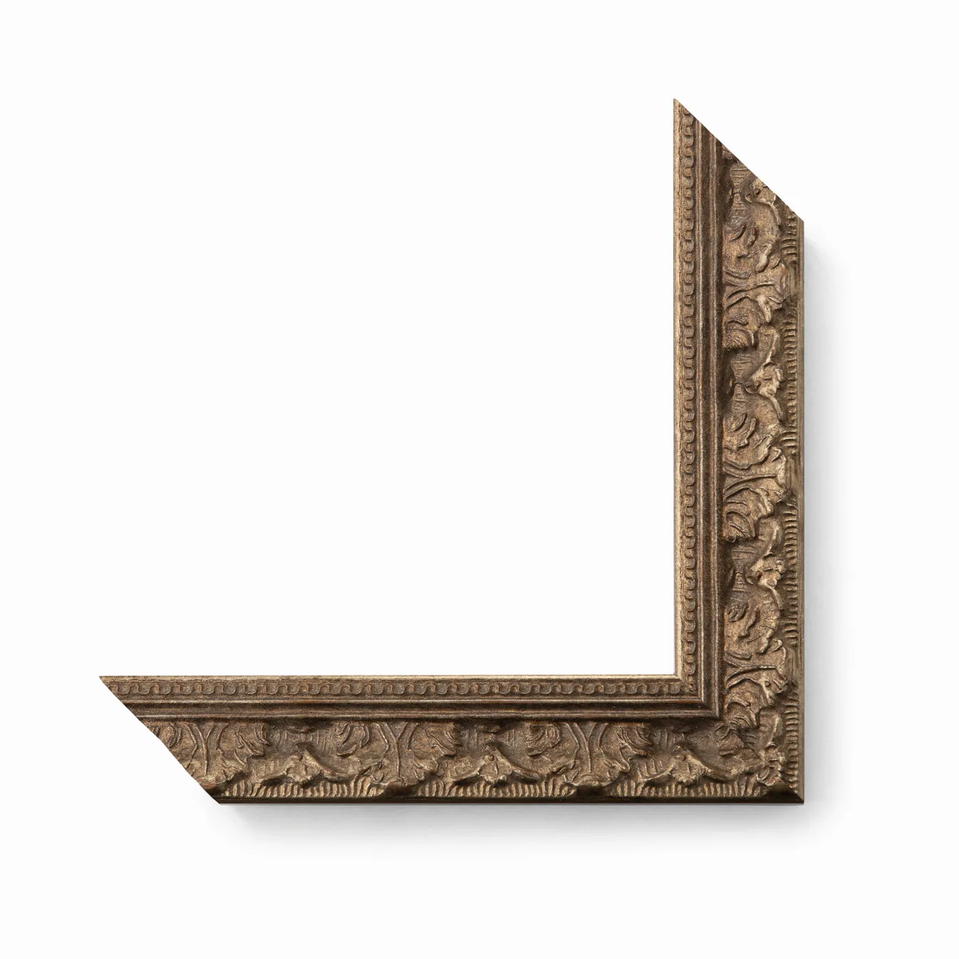 1-5/16" Antique Silver Leaf Fenice